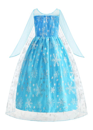 Disney Frozen Elsa Regina delle nevi Abito da principessa Costume da ragazza Halloween Bambini Gioco di ruolo Carnevale Bambini Compleanno Abito da festa