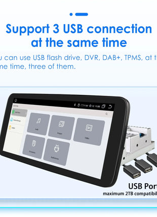 10.33inch 1 DIN Universal Android Car Radio Multimedia Video Player Rotatable Auto Touch Screen DSP Carplay Headunit WIFI 7862 - Riparo82