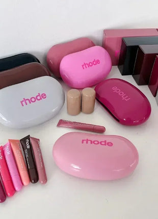 2025 INS Rhode Charm Woman Cosmetic Mirror Lipstick Blush Lip Gloss Portable Skin-friendly Soft Silicone Storage Bag Gifts Cover - Riparo82