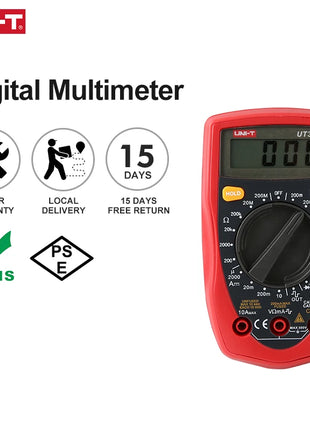 UNI-T UT33D Pocket Multimeter Digital Professional AC DC Ammeter Voltmeter Resistance Tester Multi Meter - Riparo82