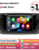 2 Din Car Radio for Seat Ibiza 2009-2013 Audio Multimedia Player CarPlay Android Auto GPS Bluetooth WIFI FM RDS Autoradio - Riparo82