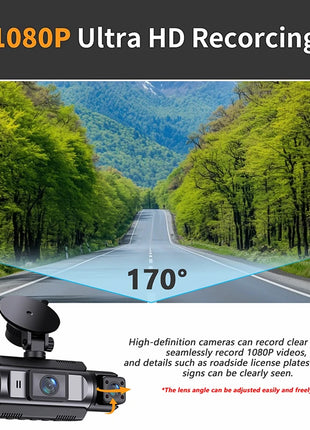 Dashcam For Cars 4 Channel Black Box Wifi Driving Camera Fhd 1080p Night Vision Loop Recording Add Hardwire Kit Car Accessories - Riparo82
