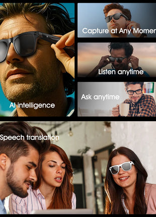 Xiaomi 4k Hd Ai Smart Glasses Camera Wearable Mini Camera Bluetooth Call Voice Assistant Control Smart Sports Camera Glasses - Riparo82