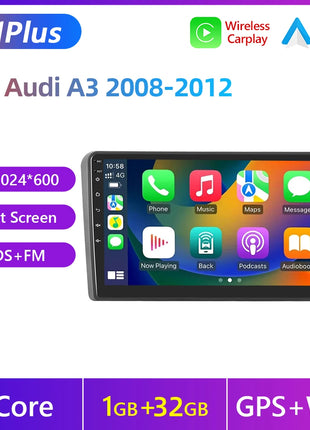 Podofo Android Carplay Car Radio For Audi A3 8P S3 RS3 Sportback 2003-2012 Android Auto 4G Multimedia Navigation autoradio DSP - Riparo82