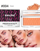 Hot Matte Embossed Blush Palette Rosy Blusher Facial Blush Powder High Pigmented Pink Coral Rouged For Cheeks Smooth Cosmetics
