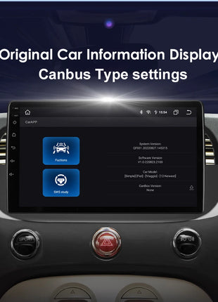 4G 8Core Android Car radio GPS Stereo For Fiat 500 2007-2014 Multimedia Video player 2DIN Autoradio DSP Carplay 7862 Head Unit - Riparo82
