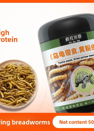 FKSC Turtle Food Mix - Freeze-Dried Shrimp/Mealworm/Fish & Chicken - Protein Rich Treat for Red-Ear Sliders & Aquatic Turtles - Riparo82