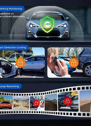 Dashcam For Cars 4 Channel Black Box Wifi Driving Camera Fhd 1080p Night Vision Loop Recording Add Hardwire Kit Car Accessories - Riparo82