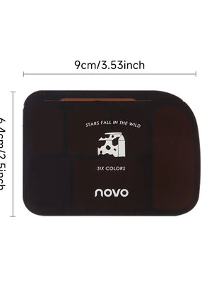 6-Color Earth Tone Eyeshadow Palette With Shimmer& Matte Finishes, Waterproof , Sweat-Resistant, Long-Wearing , Smudge-Proof - Riparo82