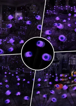 1PCS Halloween LED Eyeball Lights Solar Garden Lawn Lights Outdoor Scary Decoration Lights Halloween Party Decoration - Riparo82