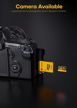 Scheda Micro Sd KODAK con lettore di schede Scheda di memoria Microsd ad alta velocità da 128 GB 256 GB Scheda TF video HD per droni DJI Pocket Cams