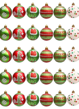 Palline di Natale Ornamento Palline di Natale pendenti scintillanti per la decorazione dell'albero Palline di caramelle per la festa natalizia al coperto della casa di Natale - riparo82