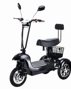 3 Wheel Mini Electric Adult Tricycle For 2 Person 500W Electric Scooter For Old People With Cargo Basket/USB/Fashion Lamp 35KM/H - Riparo82