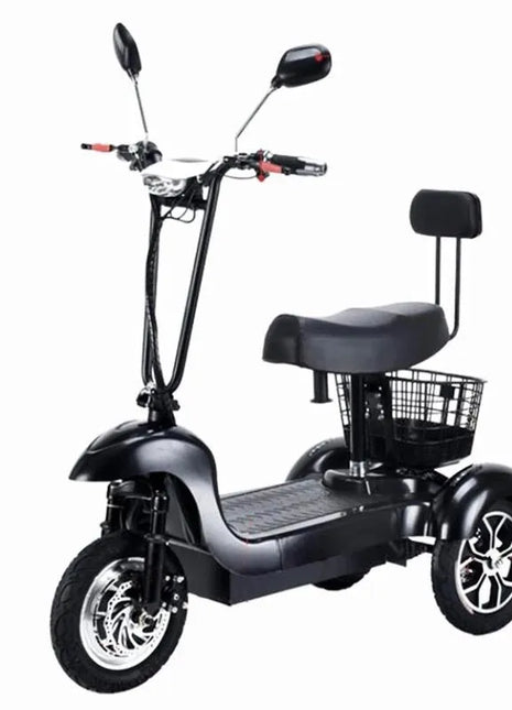 3 Wheel Mini Electric Adult Tricycle For 2 Person 500W Electric Scooter For Old People With Cargo Basket/USB/Fashion Lamp 35KM/H - Riparo82