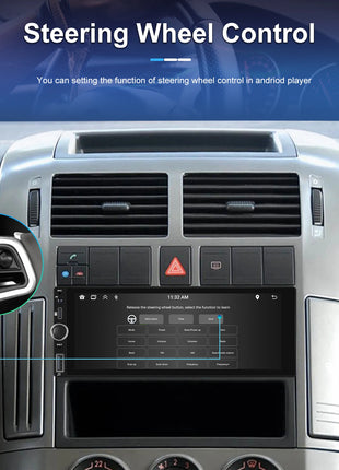 Hikity 2+64G Carplay Android 1din Car Radio Android Auto Stereo 6.86" GPS Navigation Player support FM WiFi USB Rear Camera - Riparo82