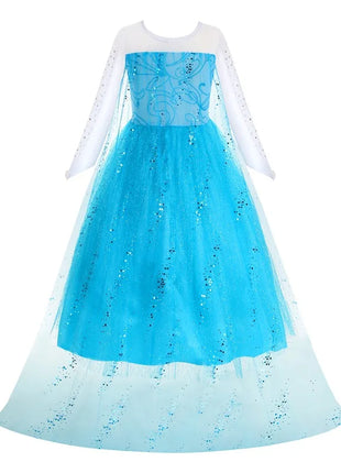 Disney Elsa Anna Abiti da principessa Ragazze vestono Bambini Cosplay Frozen Snow Queen Costumi Carnevale Festa di compleanno Abiti fotografici