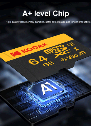 Scheda di memoria KODAK 512GB 256GB Micro SD fino a 100 MB/s Class10 U3 32GB 64GB 128GB TF Card HD per adattatore lettore di schede USB Microsd