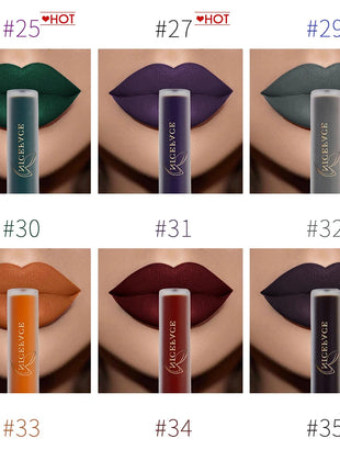 NICEFACE Nude Liquid Lipstick Ultra Matte Velvet Long Lasting Women Beauty Red Nonstick Cup Waterproof Lip Gloss Lips Cosmetics - Riparo82