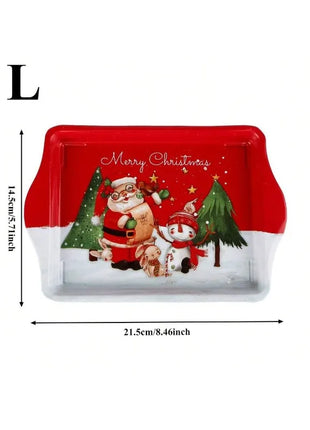 Piatti e vassoi per snack natalizi per dolcetti natalizi Piatti da portata durevoli e versatili per frutta, dessert, decorazioni per la cucina di casa - riparo82