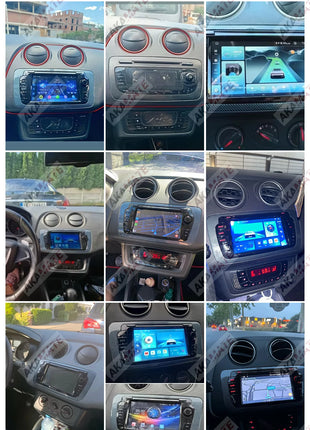 2 Din Car Radio for Seat Ibiza 2009-2013 Audio Multimedia Player CarPlay Android Auto GPS Bluetooth WIFI FM RDS Autoradio - Riparo82