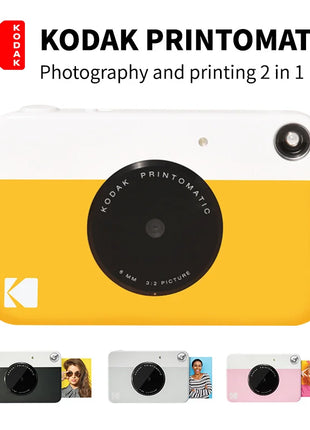 KODAK Fotocamera digitale con stampa istantanea Printomatic ZINK Stampa senza inchiostro Stampa su carta fotografica a colori Flash Set di pellicole 20/40 opzionale