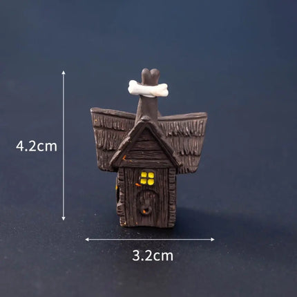 Halloween small ornaments horror skull pumpkin wizard resurrection ghost festival doll resin crafts desktop ornaments
