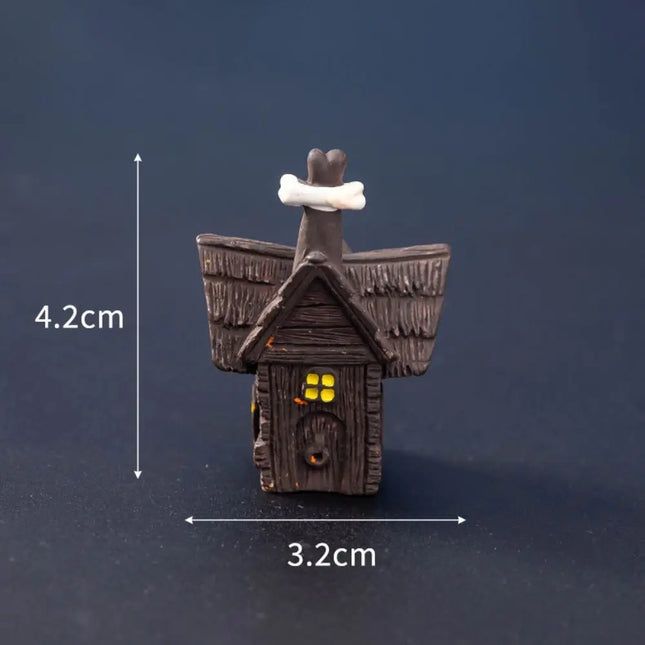 Halloween small ornaments horror skull pumpkin wizard resurrection ghost festival doll resin crafts desktop ornaments