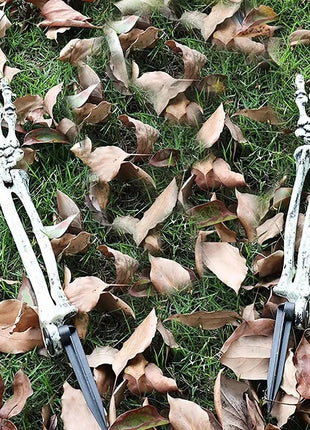 Halloween Hand Bone Skeleton Decorations Yard Inserting Ghost Arm Props for Outdoor Haunted House Party Horror Scene Decorations - Riparo82