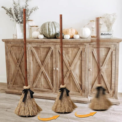Halloween Sound Activated Floating Broom Touch Activated Witch Broom Is Suitable For Halloween Decoration Magical Atmosphere