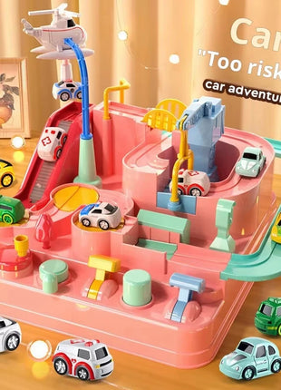 Modello di auto ferroviaria da corsa Giocattoli educativi Pista per bambini Gioco di avventura Cervello Meccanico Interattivo Treno Animali Giocattolo razzo spaziale - riparo82