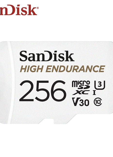 Scheda Micro SD originale SanDisk ad alta resistenza MicroSDHC 32GB V30 C10 MicroSDXC 64GB 128GB 256GB Scheda di memoria per Dash Camera