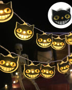 1PC Halloween 10 LED Battery Powered String Lights With Ghost Witch Cat Pumpkin Spider Web Skeleton Mummy Pirate Shape Indoor - Riparo82