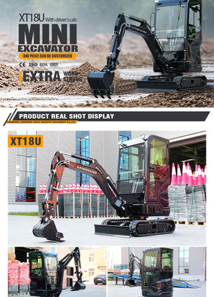 Mini Escavatore Kubota 2.5 Tonnellate con Cabina - Micro Scavo 1800kg Idraulico - riparo82