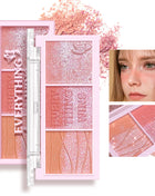 3-color Blush Palette Nude Makeup Natural Matte Milk Tea Orange Tone Long-lasting Rouge Blush Powder Cream Palette - Riparo82