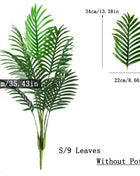 90-120cm Large Artificial Palm Tree Tropical Fake Plants Green Plastic Palm Leafs Big Monstera Tree Branch For Home Garden Decor