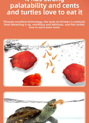 GEN CLIMB Freeze-Dried Antarctic Krill for Turtles & Fish - Premium Food for Arowana, Blood Parrot,Aquatic Turtles-High Protein - Riparo82