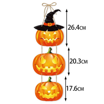 Halloween Party Decors Pumpkin Ghost Bat Door Hanging Pendents Happy Festival  Decorations for Home