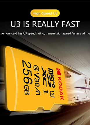 Scheda di memoria MicroSD KODAK 256 GB 128 GB FINO A 100 MB/s Class10 U3 32 GB 64 GB Scheda di memoria TF Microsd per PC Samrtphone