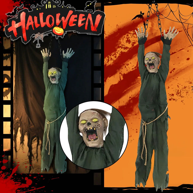 Halloween Creative Hanging Mummy Decoration Horror Skull Ornaments Spooky For Outdoor Yard Haunted House Party Prop