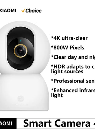 New xiaomiI Smart Camera 4 Dual-band Wi-Fi 68MP 4K HDR AI Tracking,Night VisionTwo-Way Audio,Home Security Baby Monitor CCTV CN - Riparo82
