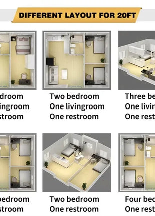 Casa mobile per contenitori Casa modulare prefabbricata espandibile Casa minuscola Soggiorno Cabina per ufficio Custodia prefabbricata impermeabile