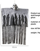 Halloween Outdoor Decoration Skull Gauze Hanging Ghost Skull Pendant Bar Haunted House Secret Room Scene Layout Horror Props - Riparo82