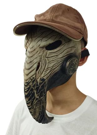 Gothic Black Death Plague Doctor Mask Halloween Party Cosplay Steampunk Bird Beak Mask Scary Costume Long Nose Crow Beak Masks - Riparo82