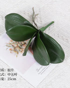 Real Touch  Artificial Green Butterfly Orchid Leaf Plastic Flower Leaf Home Wedding Party Decoration