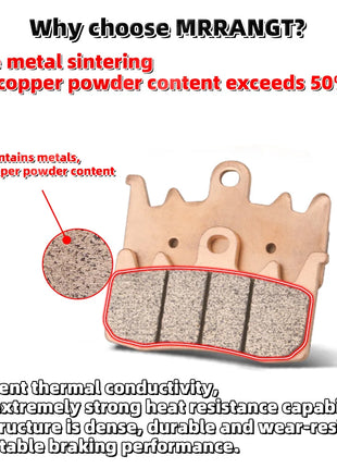 MRRANGT Per pastiglie freno pinza Frando. Adatto per pinza Brembo. Pastiglie freno in metallo sinterizzato ad alte prestazioni.