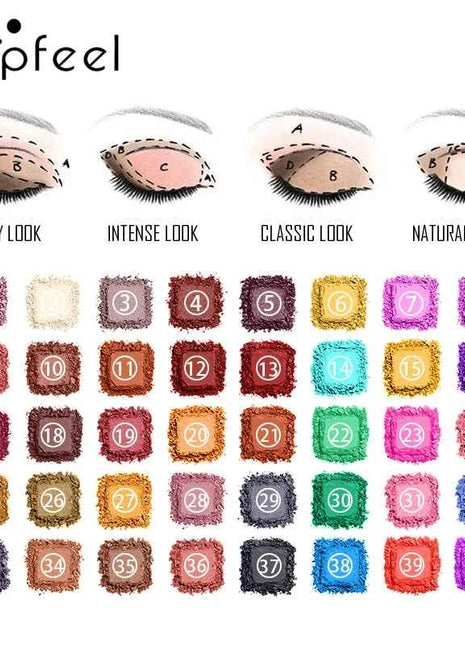 POPFEEL 40 Color Eyeshadow Palette Colorful Pearlescent Matte Multi-color Combination Makeup Eyeshadow