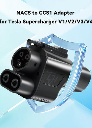 NACS to CCS1 Adapter for Tesla Supercharger 500A 1000V Fast Charging Connector Compatible with Ford GM EVs SAE Charging Stations - Riparo82