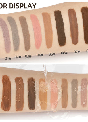 Nude Matte Liquid Eyeshadow Smooth Cream Eye Shadow Long Lasting Waterproof Eye shdaow Stick Blush Dual Purpose Contour Makeup - Riparo82