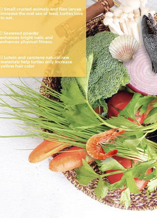 yeeb Semi-Aquatic Turtle Food - Color Enhancing Diet for Golden Thread, Three-Keeled & Stone Turtles - Riparo82