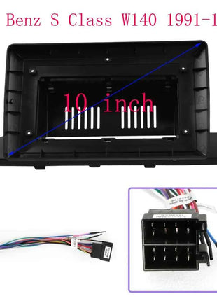 10 Inch Car Frame Fascia Adapter Android Radio Dash Fitting Panel Kit For Benz S Class W140 1991-1998